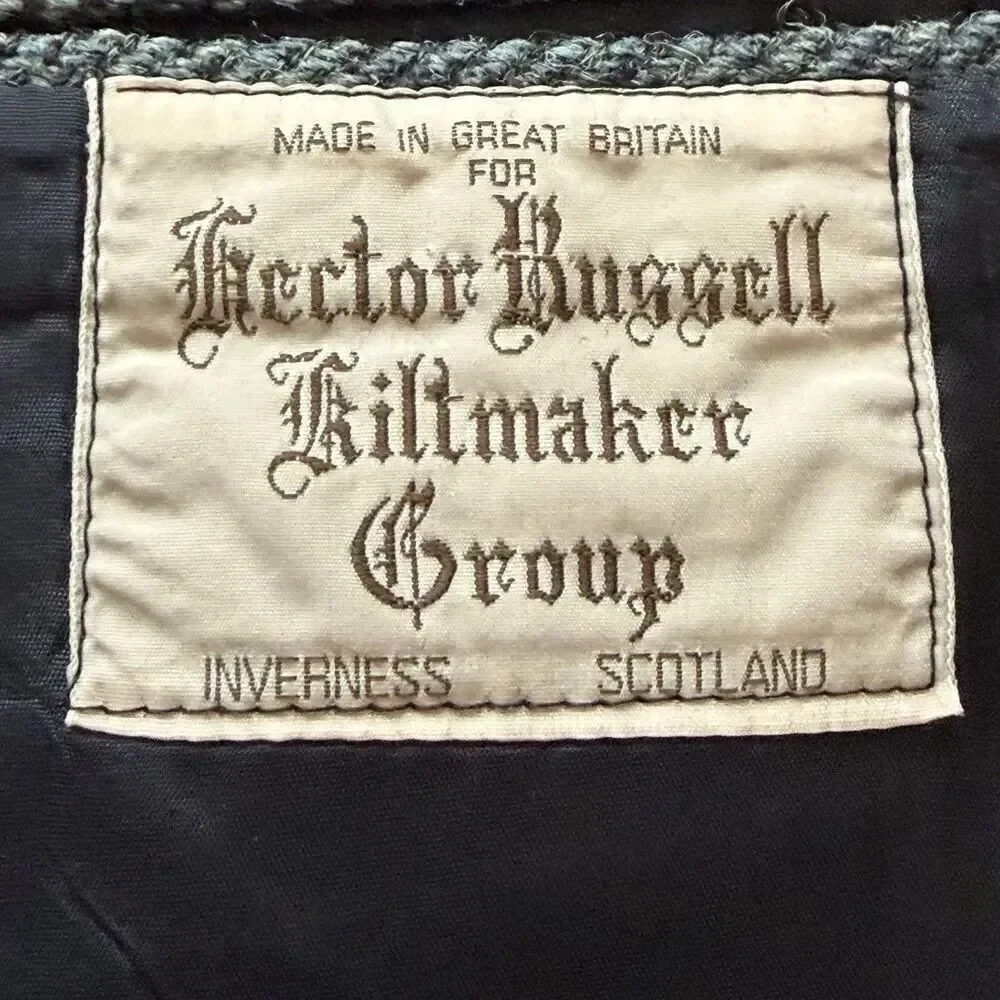 Harris Tweed Blazer 42 Hector Russell Scotland Herringbone Wool Sport Coat Mens